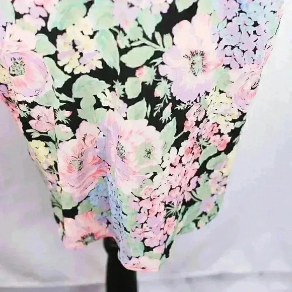 Victoria's Secret Gold Label Size P/S rose/black floral button down short sleeve - Picture 12 of 15